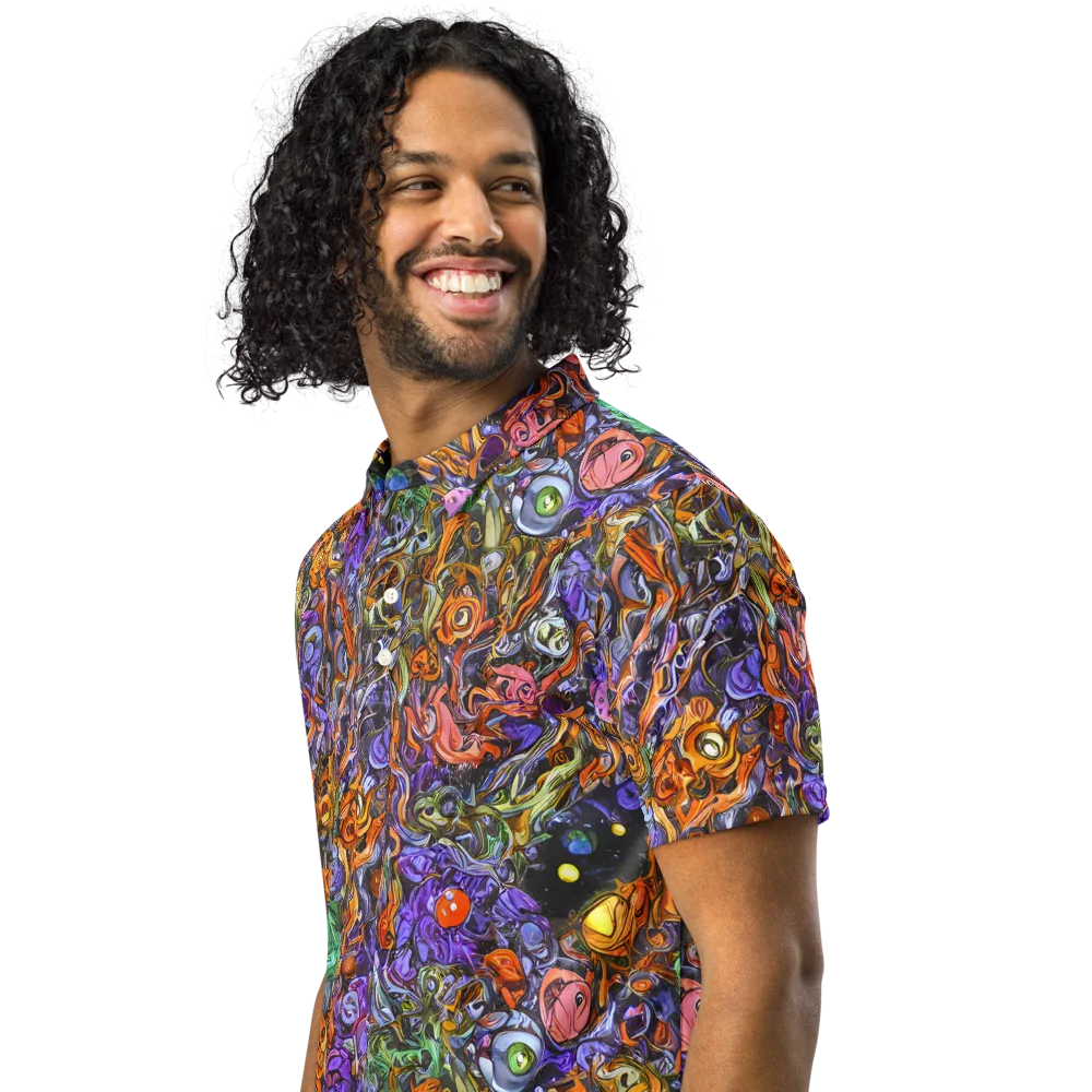 Chromatic Beasts on Men's Slim Fit Polo Shirt — Left Front