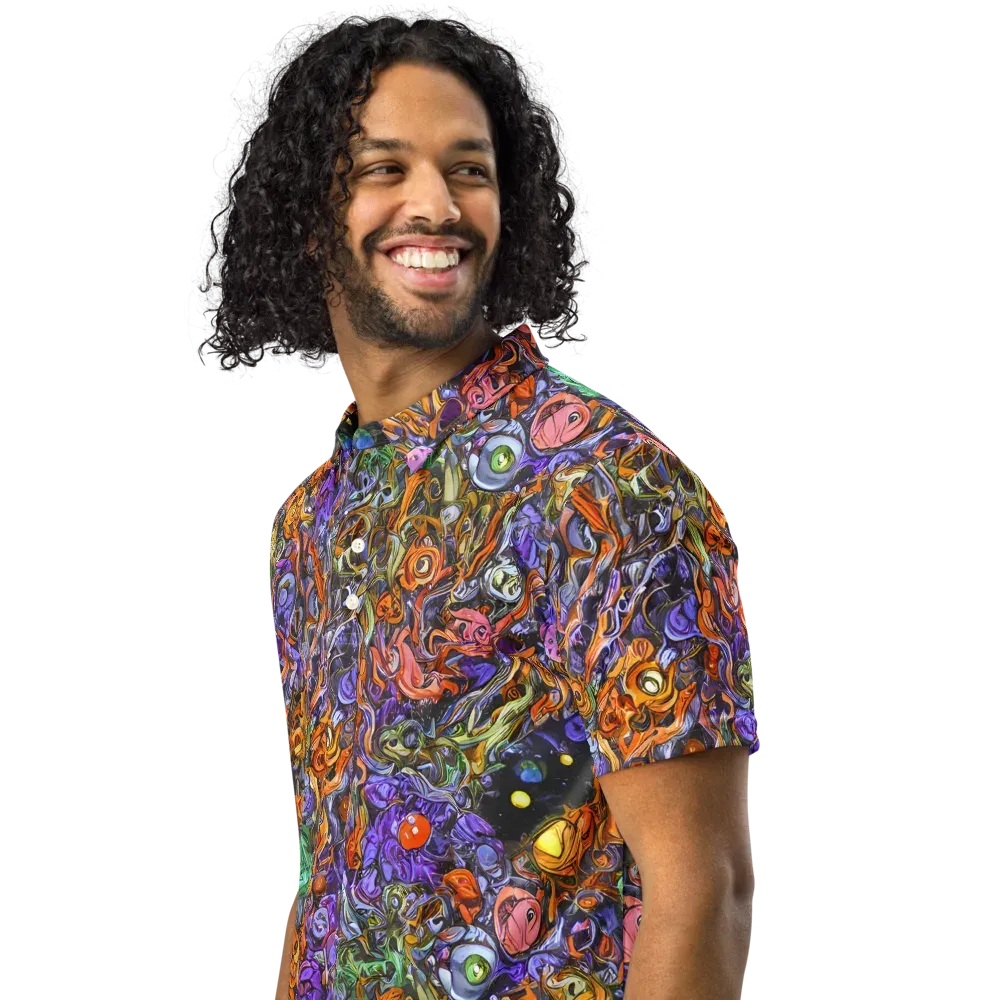 Chromatic Beasts on Men's Slim Fit Polo Shirt — Left Front