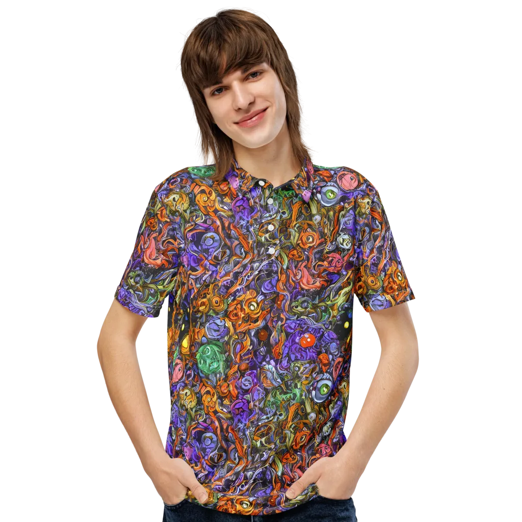 Chromatic Beasts on Men's Slim Fit Polo Shirt — Front