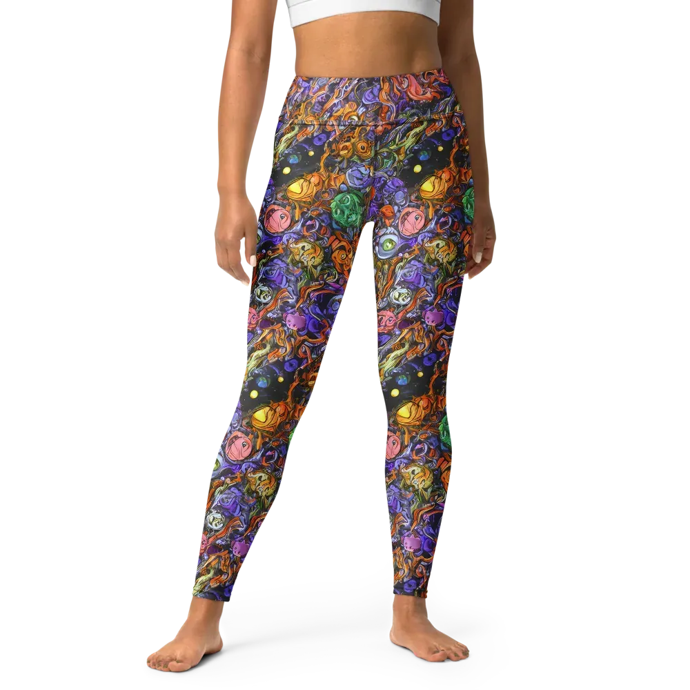 Chromatic Beasts on Yoga Leggings — Front