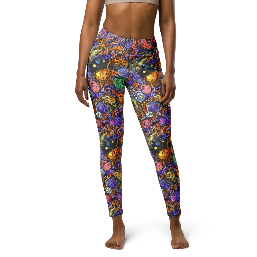 Chromatic Beasts on Yoga Leggings — Front
