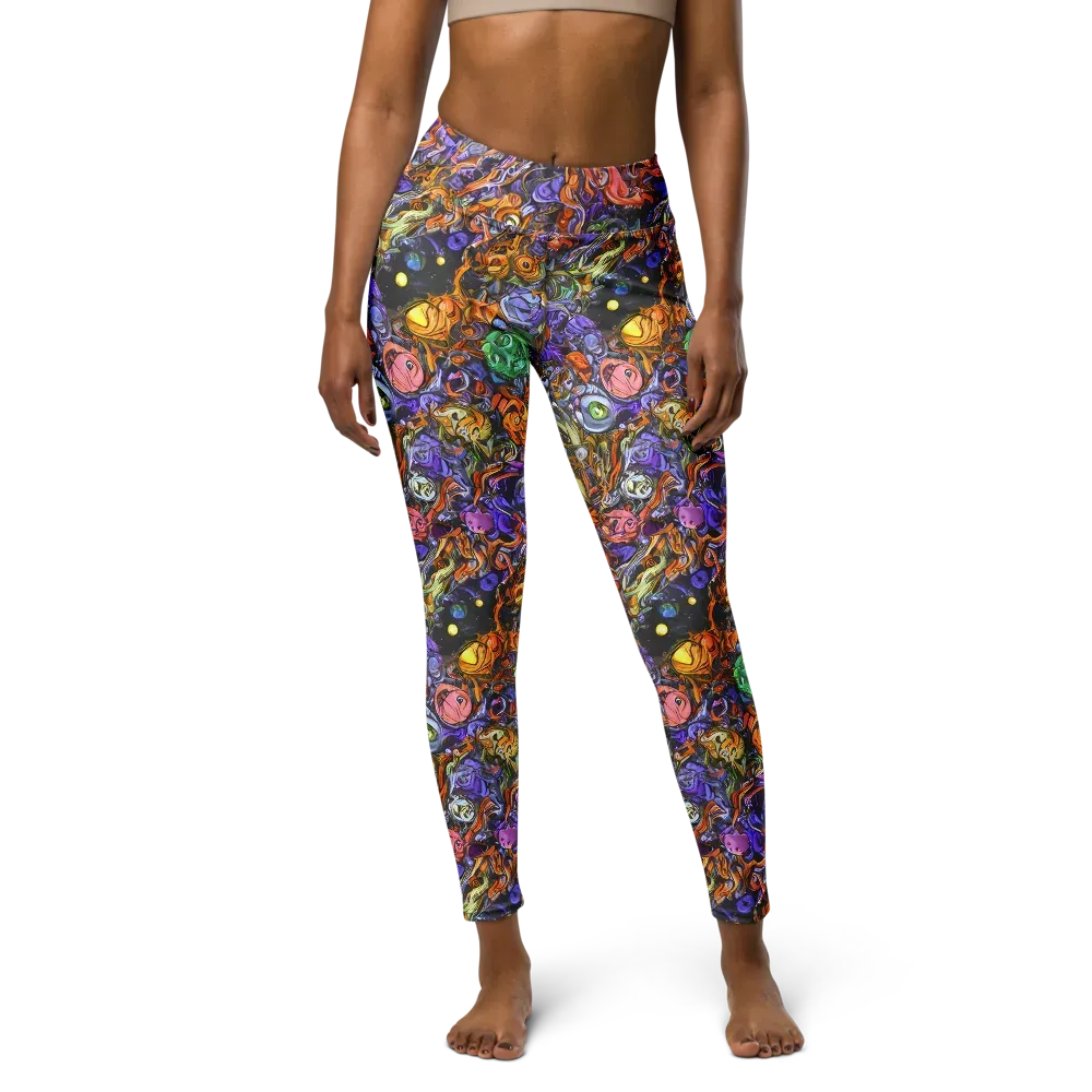 Chromatic Beasts on Yoga Leggings — Front