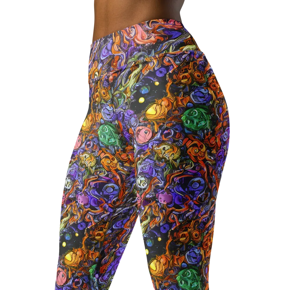Chromatic Beasts on Yoga Leggings — Left Front