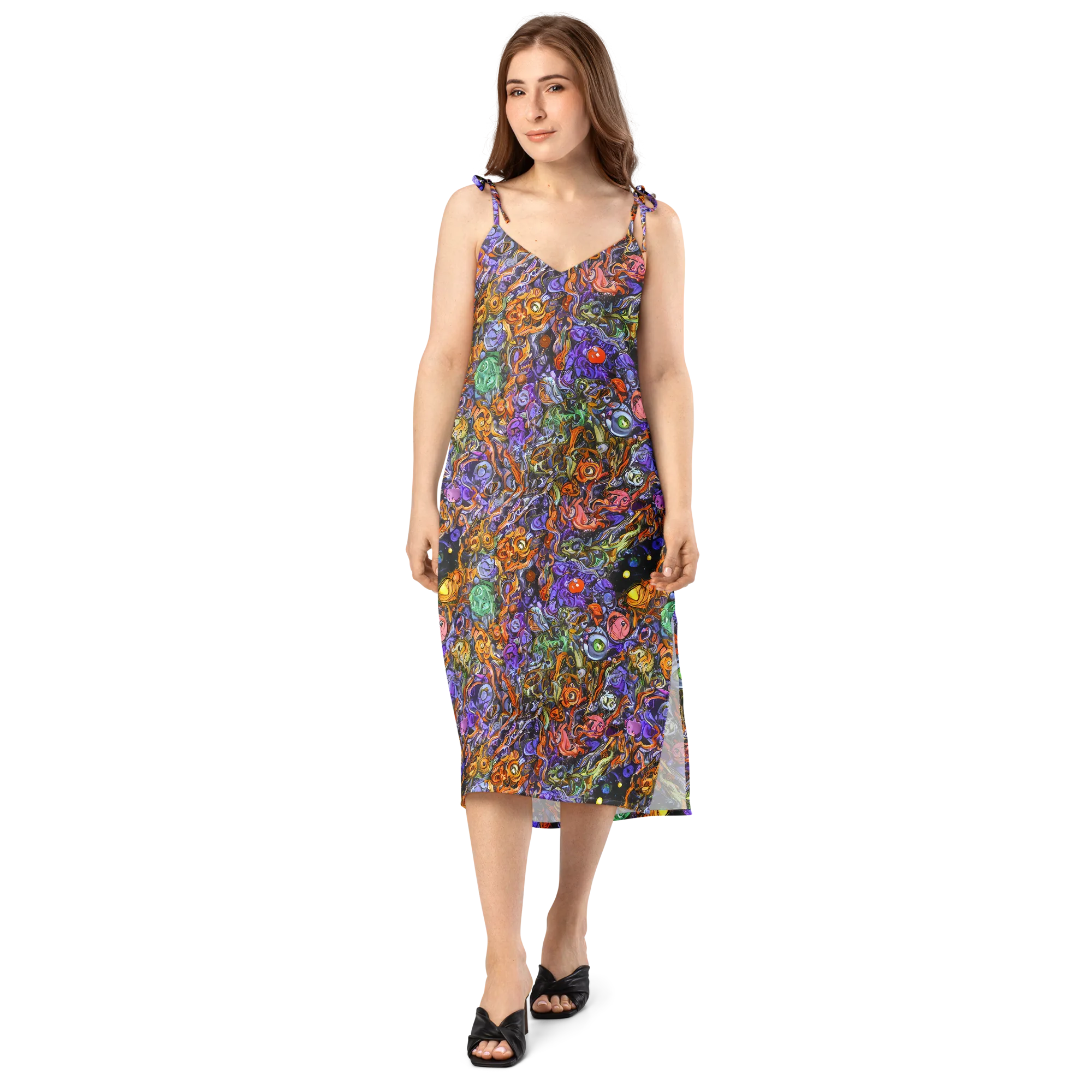 Chromatic Beasts on Slip Dress — Front