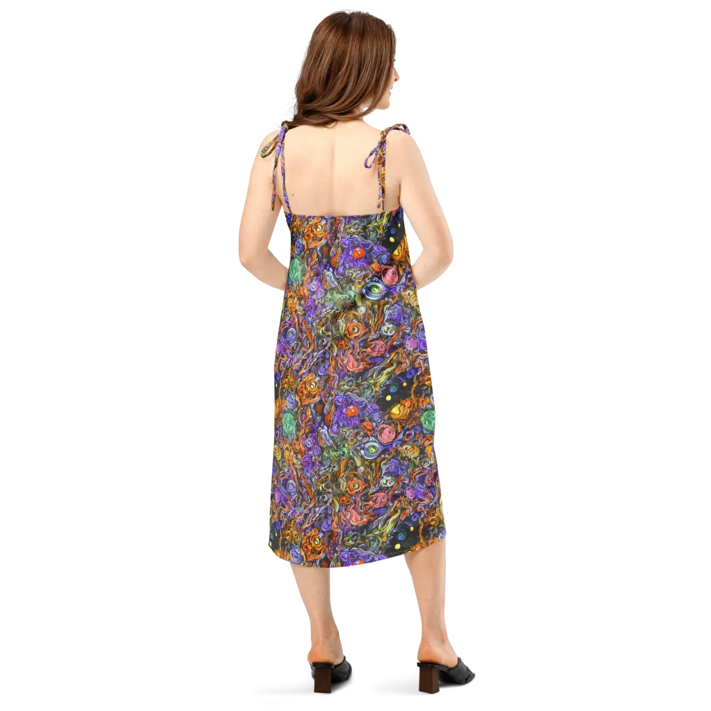Chromatic Beasts on Slip Dress — Back