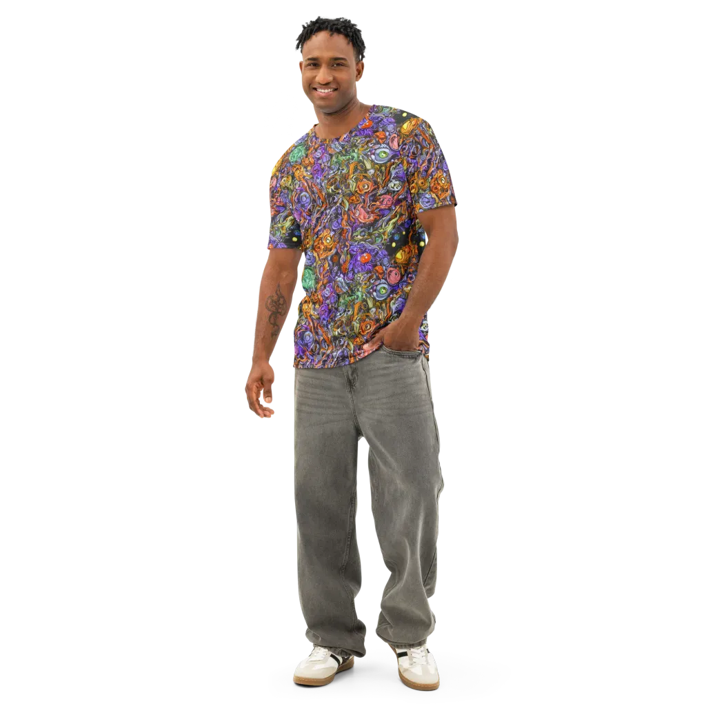 Chromatic Beasts on Men's Cotton Crew Neck T-Shirt — Front