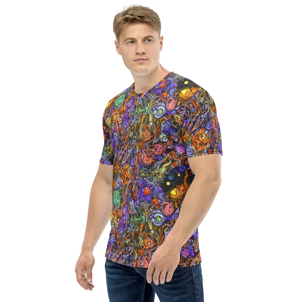 Chromatic Beasts on Men's Crew Neck T-Shirt — Left