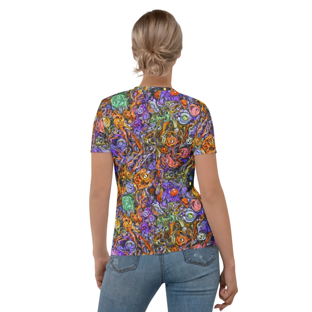 Chromatic Beasts on Women's Crew Neck T-Shirt — Back