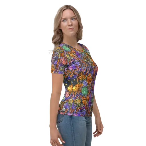 Chromatic Beasts on a Women's Crew Neck T-Shirt