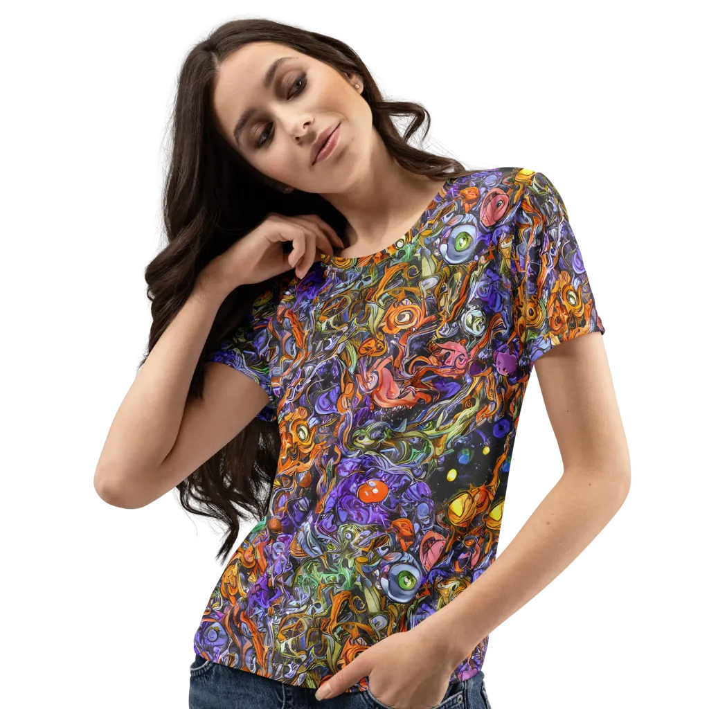 Chromatic Beasts on Women's Crew Neck T-Shirt — Left Front