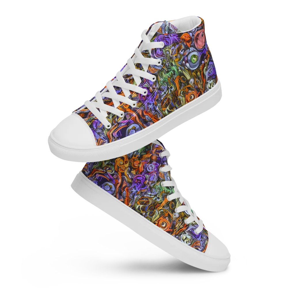 Chromatic Beasts on Women's High Top Canvas Shoes — Front