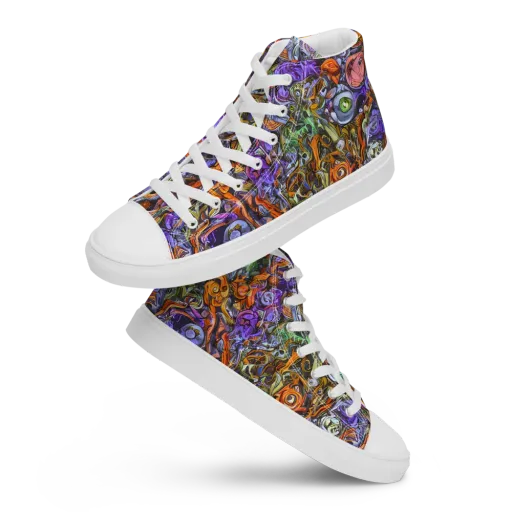 Chromatic Beasts on a Women's High Top Canvas Shoes