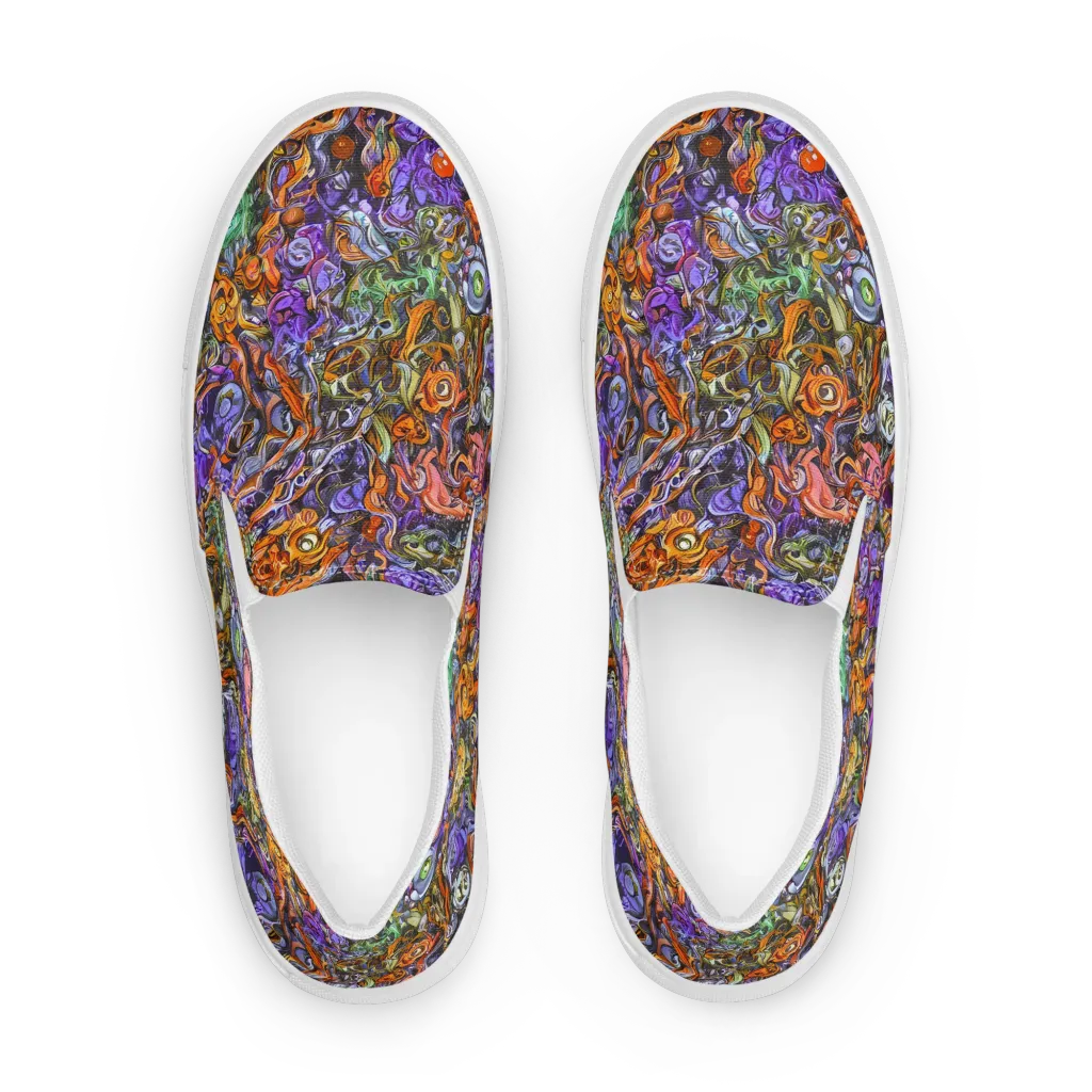 Chromatic Beasts on Men's Slip-On Canvas Shoes — Front