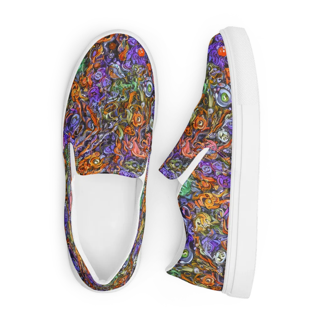Chromatic Beasts on Men's Slip-On Canvas Shoes — Front