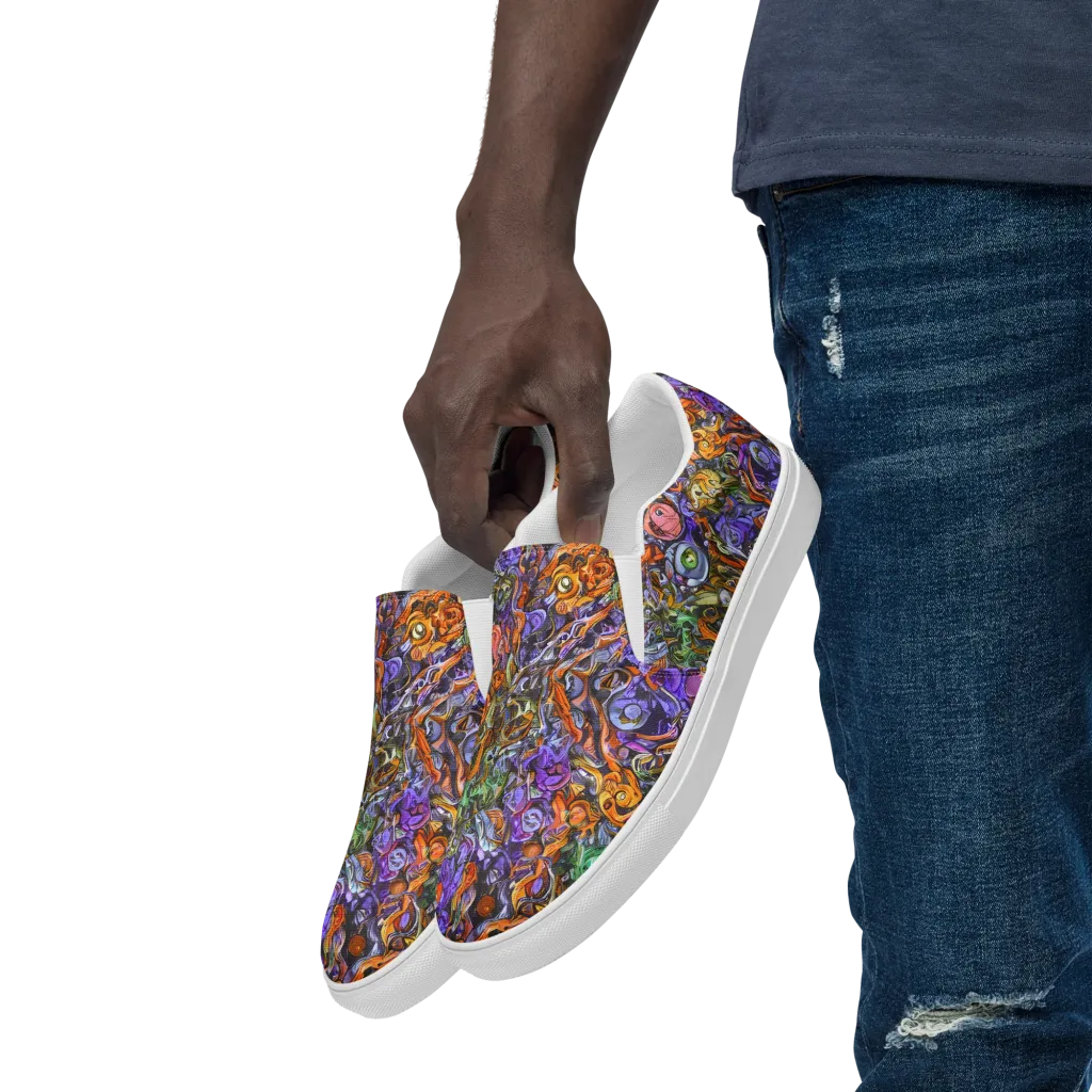 Chromatic Beasts on Men's Slip-On Canvas Shoes — Left Front