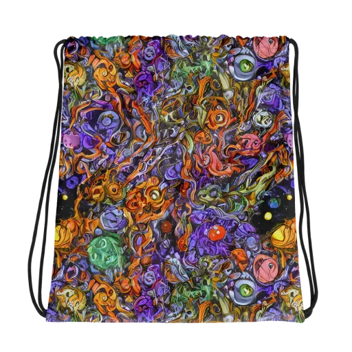 Chromatic Beasts on a Drawstring Bag