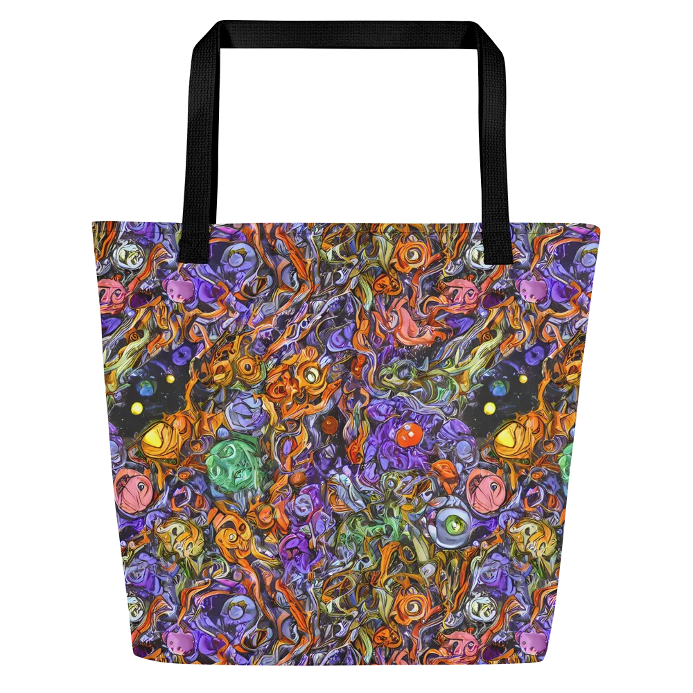 Chromatic Beasts on Large Tote Bag W/ Pocket — Front
