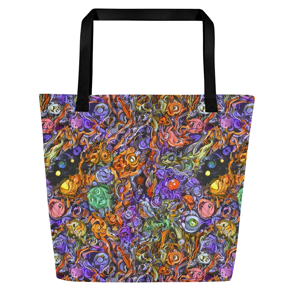 Chromatic Beasts on Large Tote Bag W/ Pocket — Front