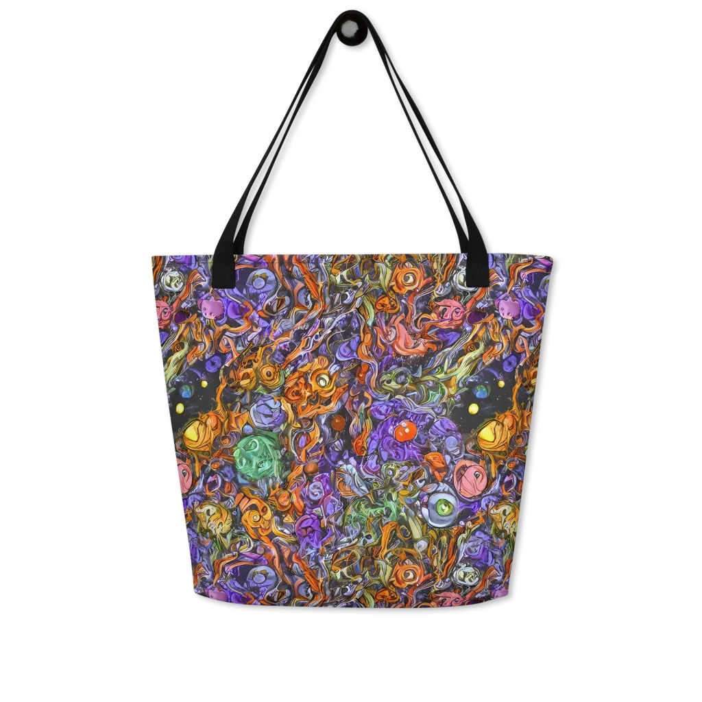 Chromatic Beasts on Large Tote Bag W/ Pocket — Front