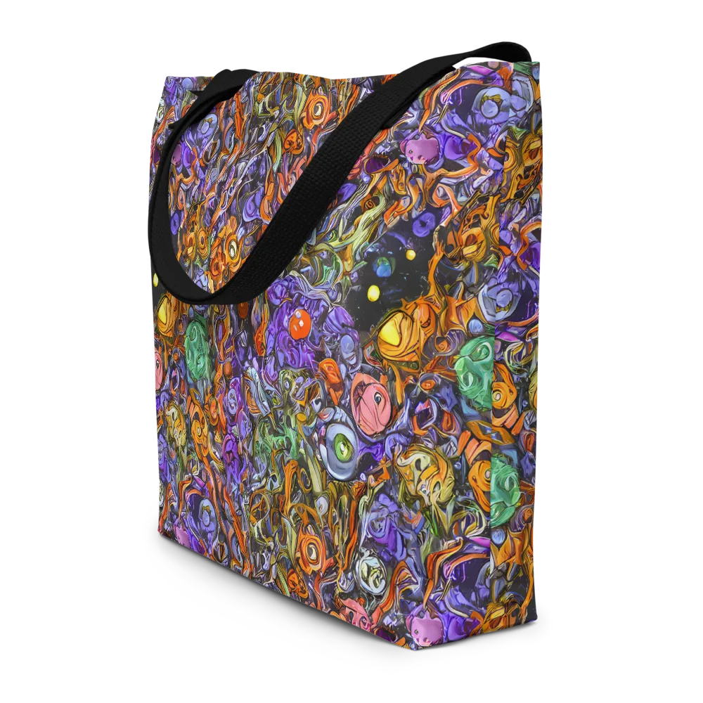 Chromatic Beasts on Large Tote Bag W/ Pocket — Front