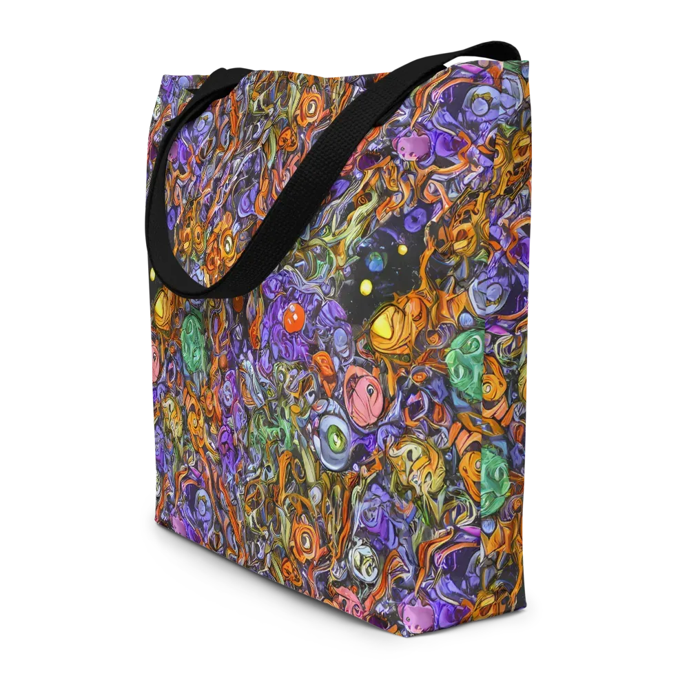 Chromatic Beasts on Large Tote Bag W/ Pocket — Front