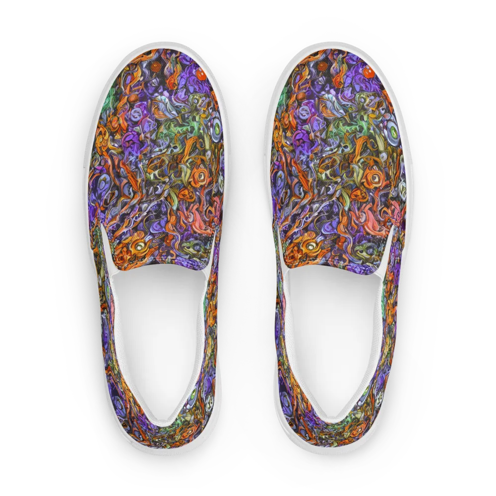 Chromatic Beasts on Women's Slip-On Canvas Shoes — Front