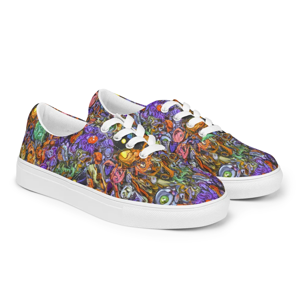 Chromatic Beasts on Men's Lace-Up Canvas Shoes — Right Front