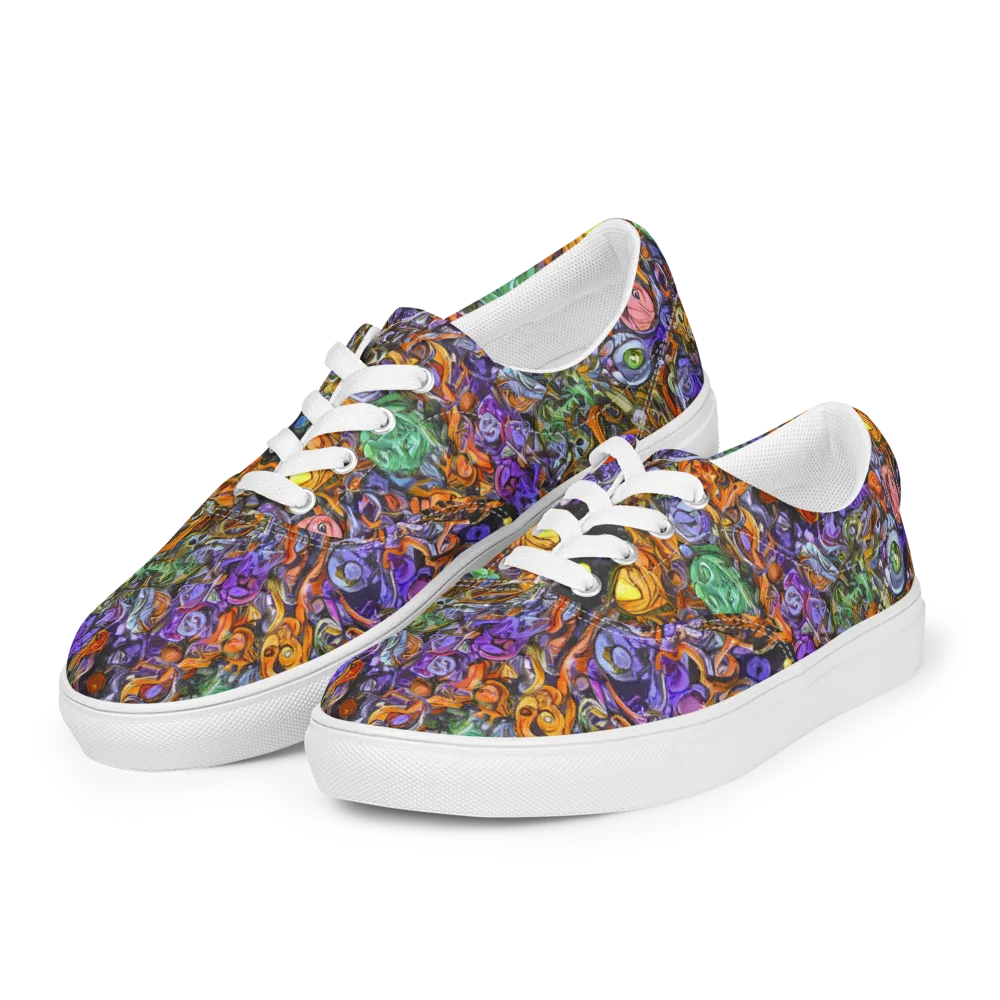 Chromatic Beasts on Men's Lace-Up Canvas Shoes — Left Front