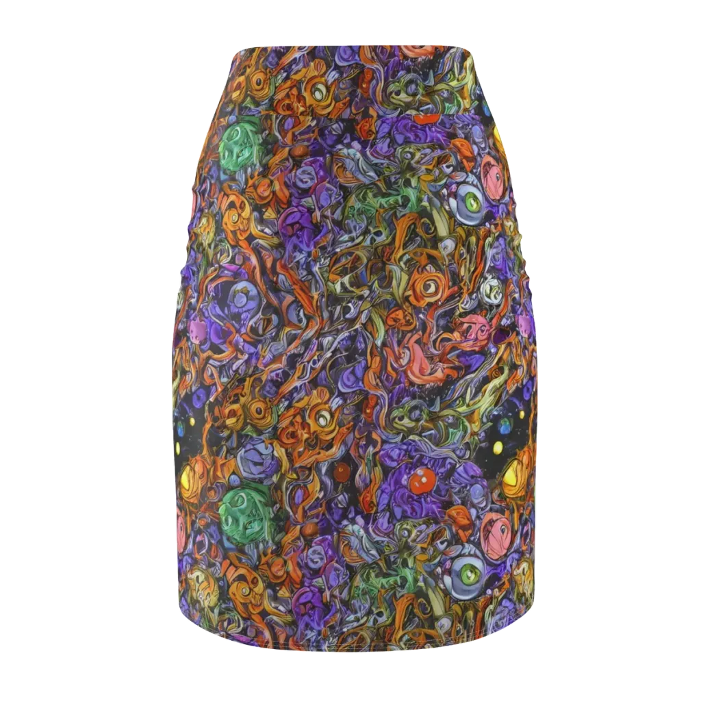 Chromatic Beasts on Pencil Skirt — Back