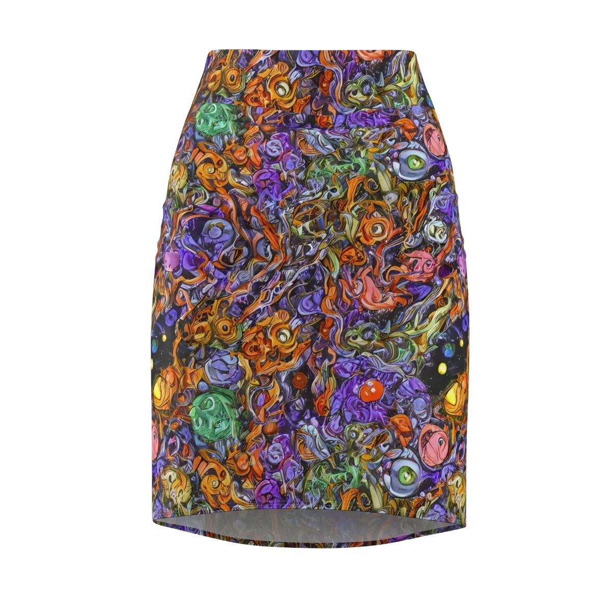 Chromatic Beasts on Pencil Skirt — Front