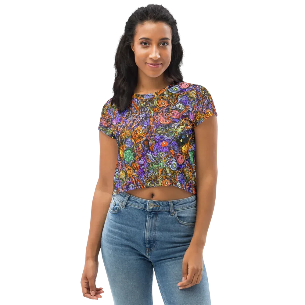Chromatic Beasts on Crop Tee — Front