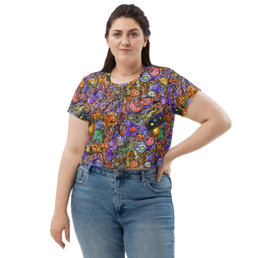 Chromatic Beasts on Crop Tee — Front