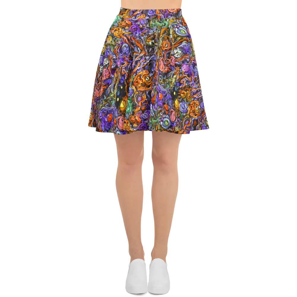 Chromatic Beasts on Skater Skirt — Front