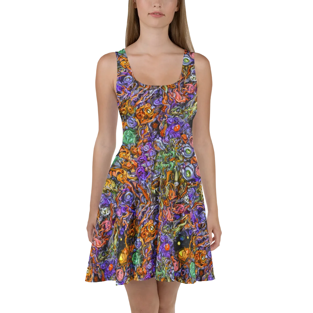Chromatic Beasts on Skater Dress — Front