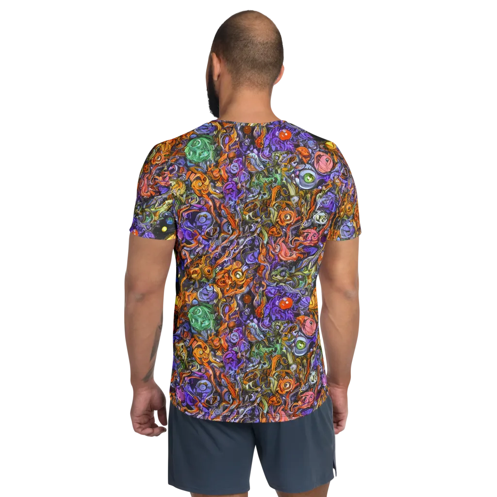 Chromatic Beasts on Men's Athletic T-Shirt — Back