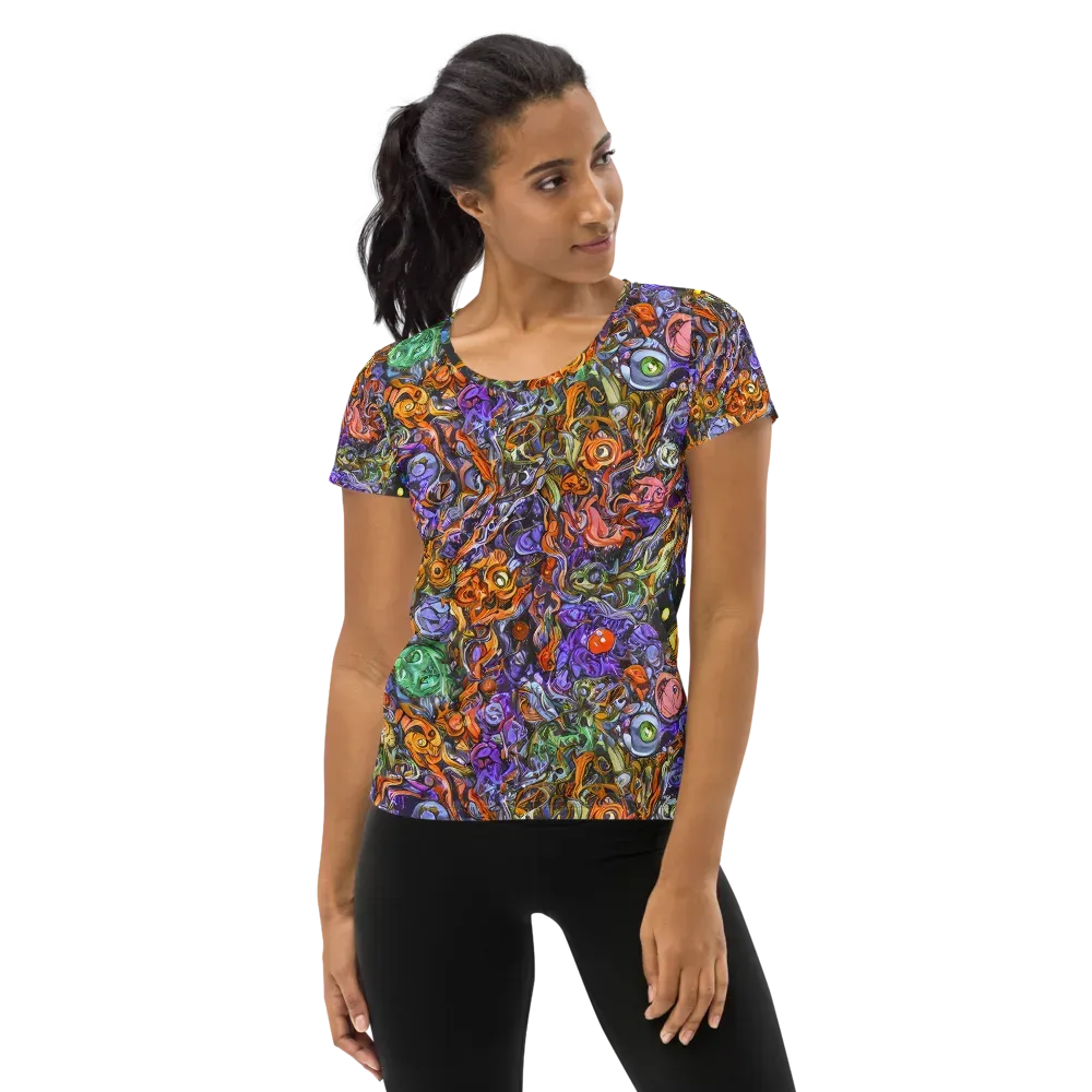 Chromatic Beasts on Women's Athletic T-Shirt — Front