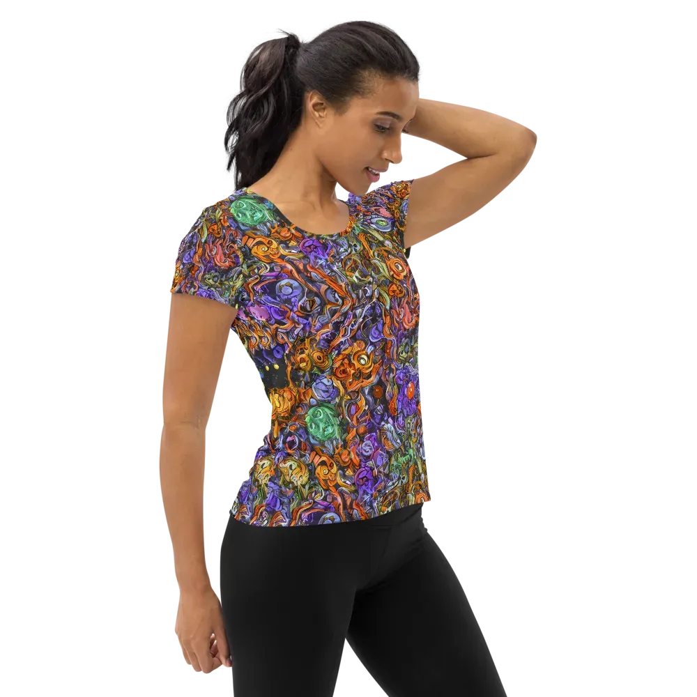Chromatic Beasts on Women's Athletic T-Shirt — Right