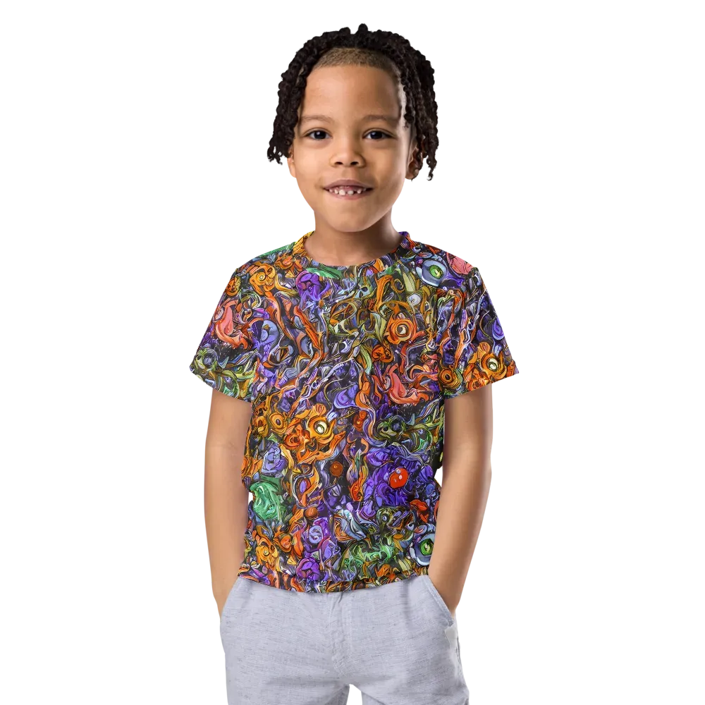 Chromatic Beasts on Kids Crew Neck T-Shirt — Front