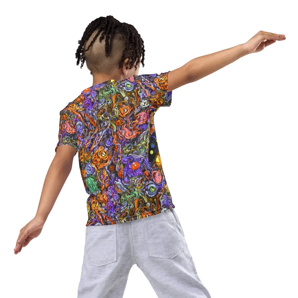 Chromatic Beasts on Kids Crew Neck T-Shirt — Back