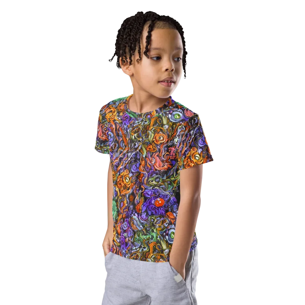 Chromatic Beasts on Kids Crew Neck T-Shirt — Left Front