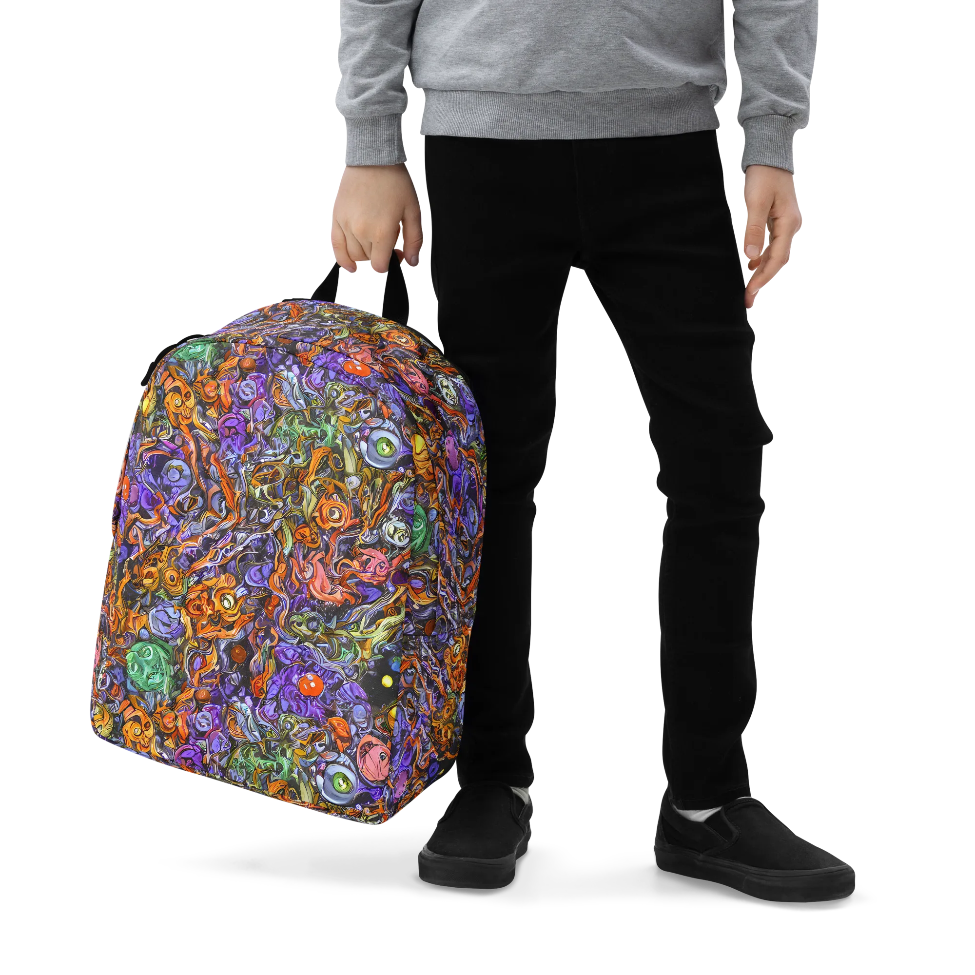 Chromatic Beasts on Minimalist Backpack — Zoomed-in