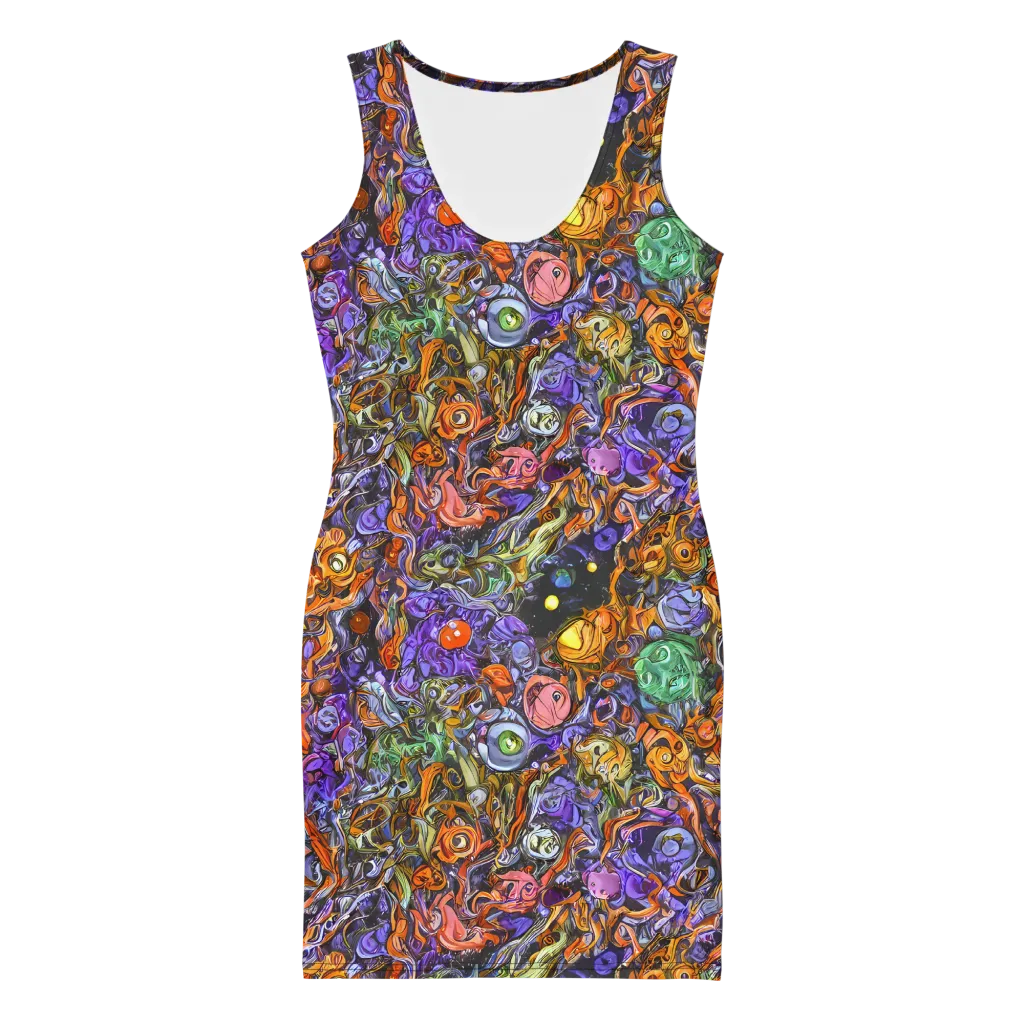 Chromatic Beasts on Bodycon Dress — Front