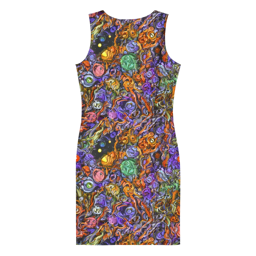 Chromatic Beasts on Bodycon Dress — Back
