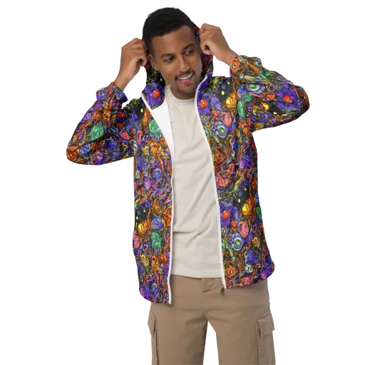 Chromatic Beasts on a Men's Windbreaker