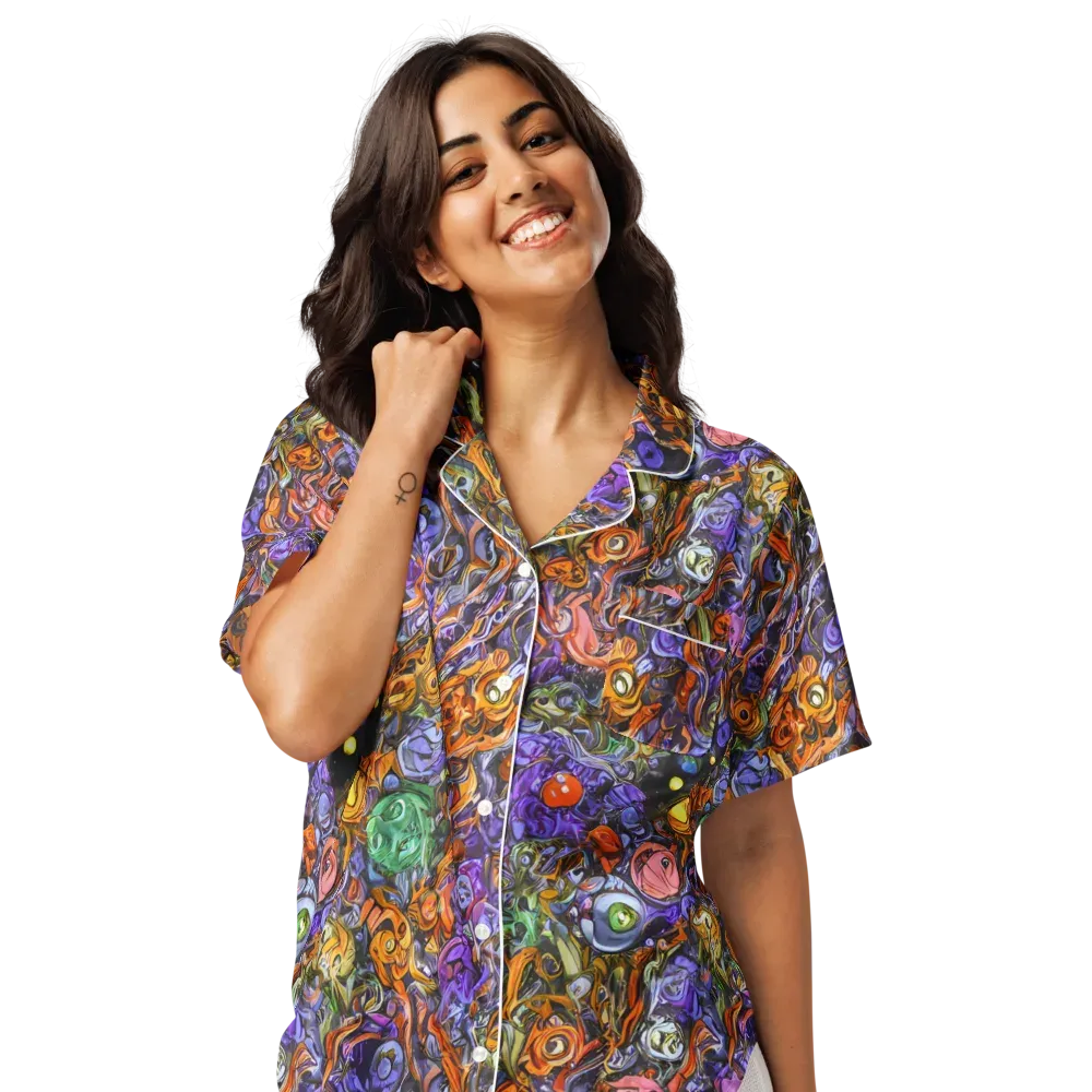 Chromatic Beasts on Women's Short Sleeve Pajama Top — Front