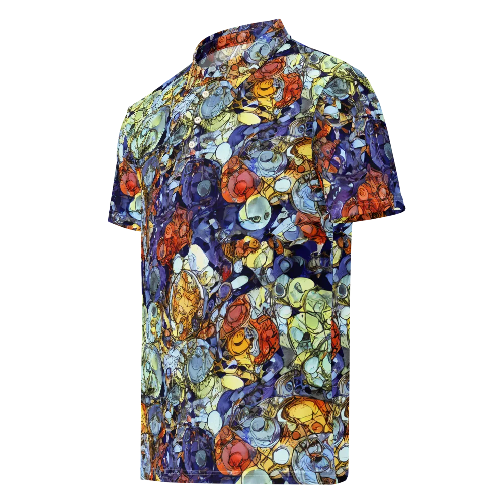 Saffron Garden on Men's Slim Fit Polo Shirt — Left Front