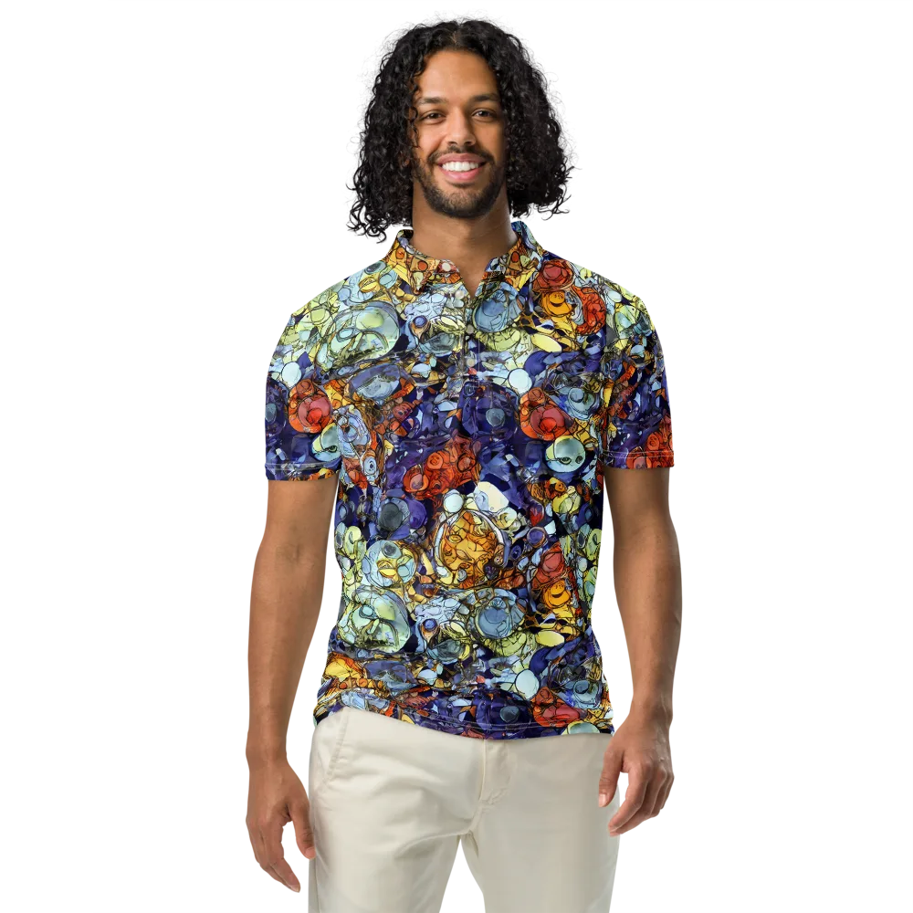 Saffron Garden on Men's Slim Fit Polo Shirt — Front