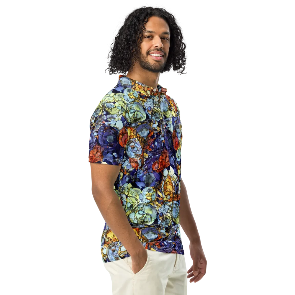 Saffron Garden on Men's Slim Fit Polo Shirt — Right Front