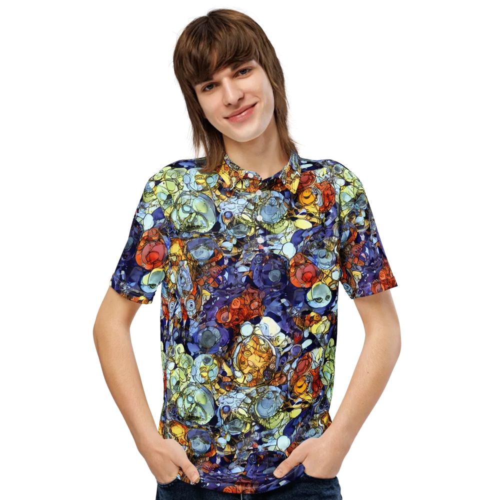 Saffron Garden on Men's Slim Fit Polo Shirt — Front