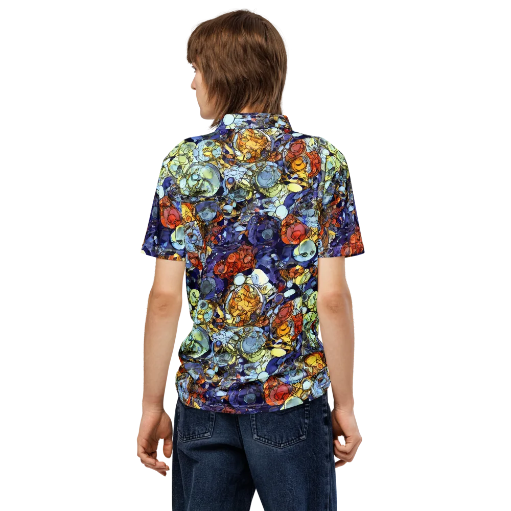 Saffron Garden on Men's Slim Fit Polo Shirt — Back